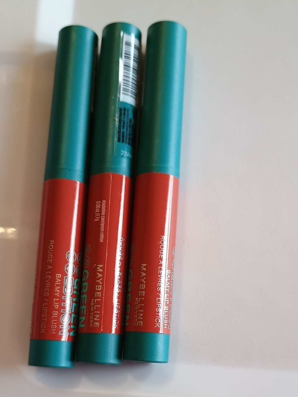3 x Maybelline Green Edition Balmy Lip Blush 010 Sandalwood